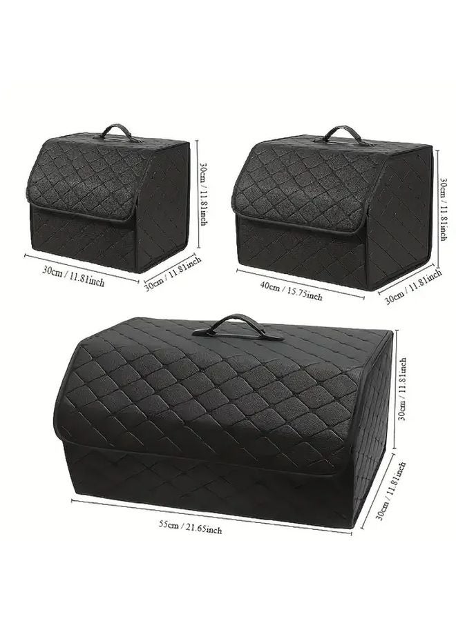 Collapsible Car Trunk Organizer Box Foldable Storage 21 6x11 8x11 8in Large Durable Black - Image 2